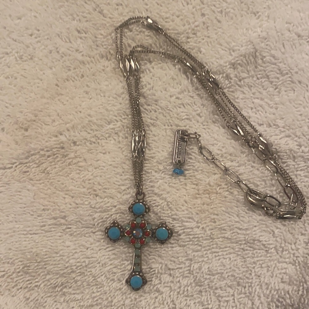 Silver Mariana Cross Necklace